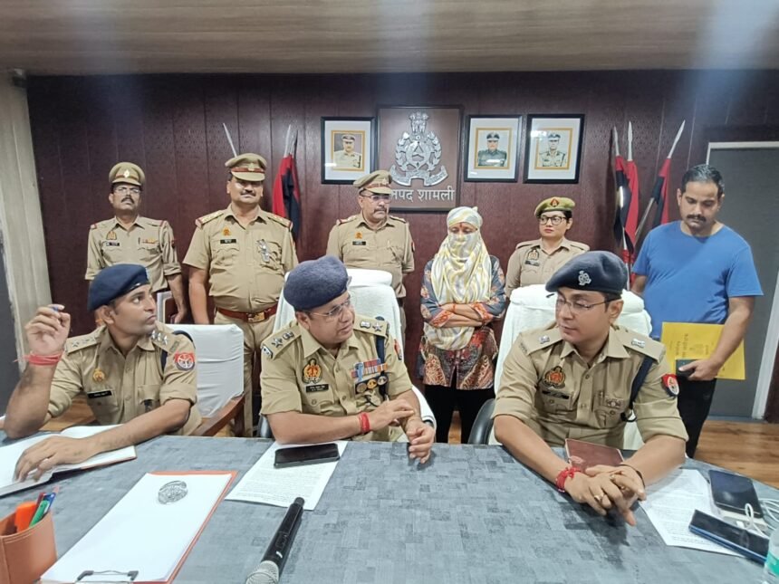 Woman Arrested for Threatening a Shamli Man While Pretending to Be Lawrence Bishnoi’s Wife — IMAGE CREDIT TO पुलिस