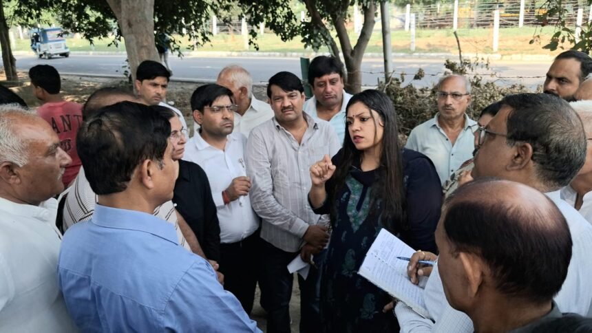 DM takes a tough stance on the poor state of Sector Beta-01; issues directives to resolve issues ranging from overflowing sewers to the condition of roads and parks.IMAGE CREDIT TO सूचना विभाग