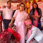 Mass Marriage Ceremony Held for 62 Couples Under the Chief Minister’s Mass Marriage Scheme. IMAGE CREDIT TO रिपोर्टर