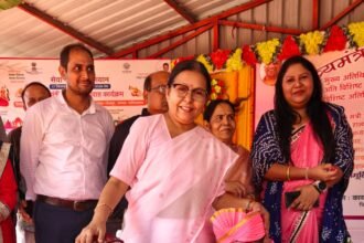 Mass Marriage Ceremony Held for 62 Couples Under the Chief Minister’s Mass Marriage Scheme. IMAGE CREDIT TO रिपोर्टर