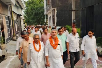 Two Roads Built at a Cost of ₹50 Lakh Inaugurated in Jat Colony. IMAGE CREDIT TO रिपोर्टर