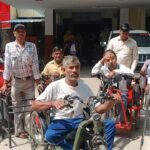 Persons with Disabilities Stage Protest at Tehsil Over Notice to Remove a Disabled Person’s Stall IMAGE CREDIT TO रिपोर्टर