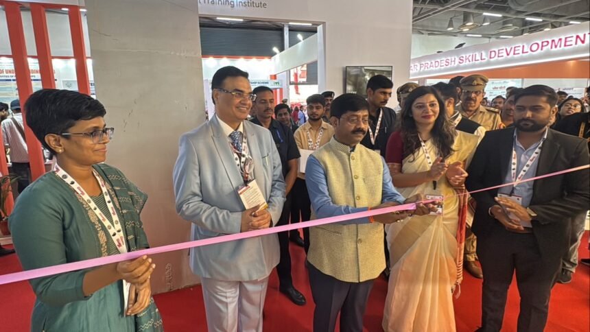 UP International Trade Show: Minister Nand Gopal Gupta Nandi visits the Greater Noida Authority stall — IMAGE CREDIT TO प्राधिकरण