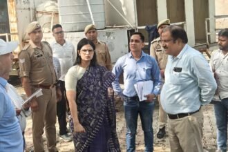 District Magistrate Inspects Water Tank and Under-Construction Bridge over Kali River IMAGE CREDIT TO सूचना विभाग
