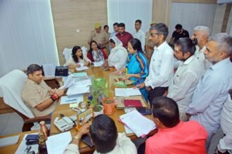 DM assures people who approached him with their grievances, says negligence in resolving complaints will not be tolerated. IMAGE CREDIT TO सूचना विभाग
