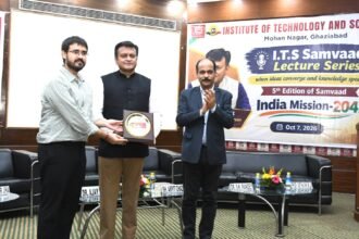 Dr. Ajay Alok Delivers an Inspiring Address on Viksit Bharat 2047 at ITS IMAGE CREDIT TO इंस्टीट्यूट