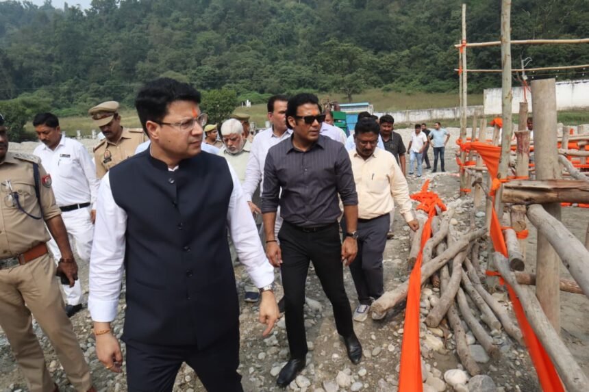 Divisional Commissioner and District Magistrate Review Preparations for the Maa Shakambhari Devi Navratri Fair. IMAGE CREDIT TO सूचना विभाग