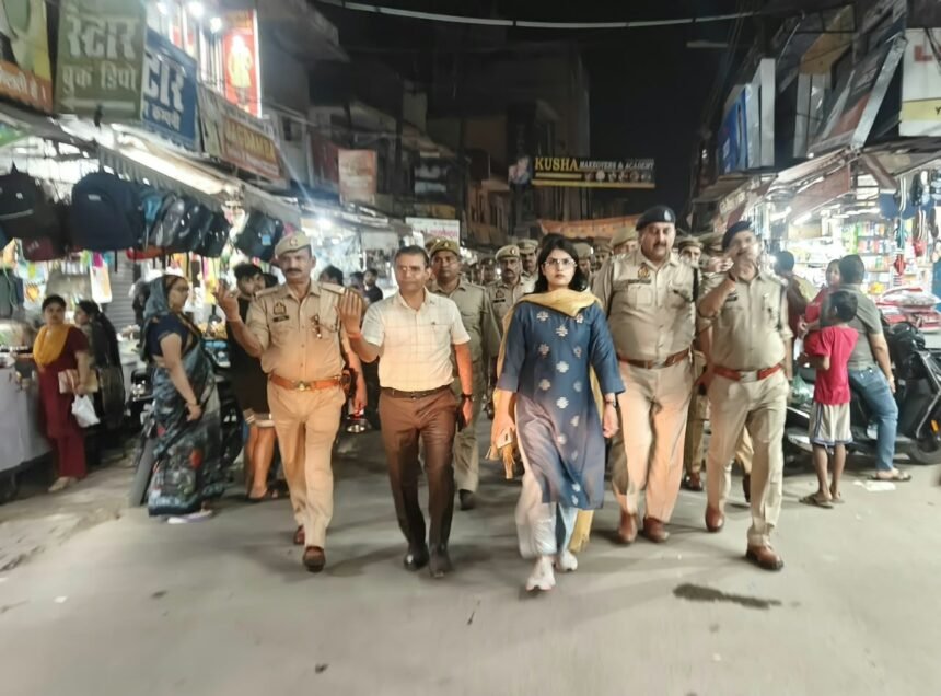 Flag March in Hapur Ahead of Navratri and Dussehra; Instructions Issued to Ensure Tight Security Arrangements. IMAGE CREDIT TO सूचना विभाग
