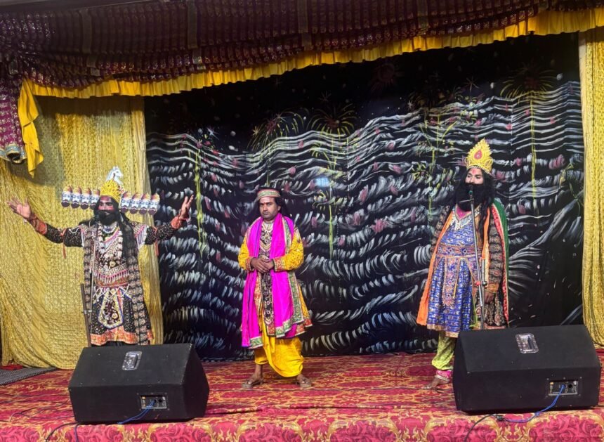 Grand Ramleela Performance in Jewar: Devotees Mesmerized by the Birth of Lord Ram and Ravana, Along with the Slaying of Tadaka. IMAGE CREDIT TO रिपोर्टर