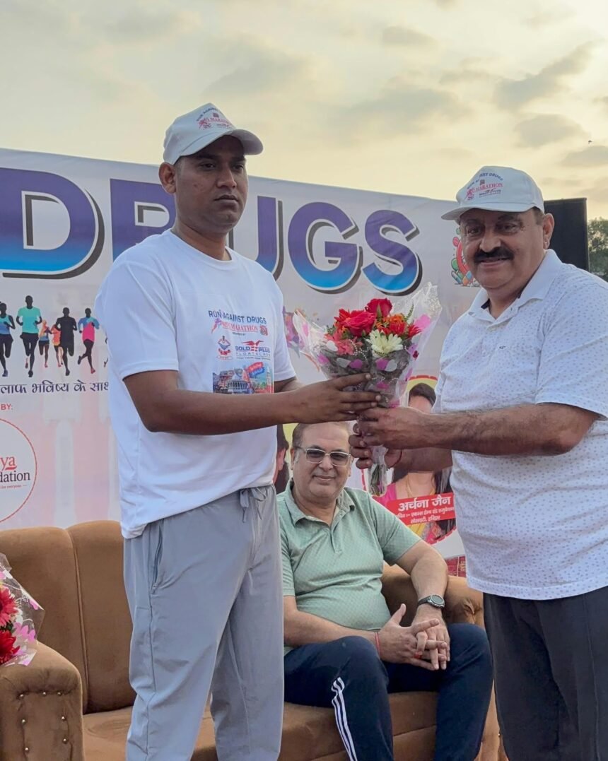Haridwar ran against drugs; District Magistrate, officials, and citizens participated in the mini half-marathon. IMAGE CREDIT TO सूचना विभाग