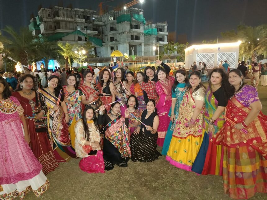 Dandiya Night Celebrated with Great Enthusiasm at SG Shikhar Heights IMAGE CREDIT TO रिपोर्टर