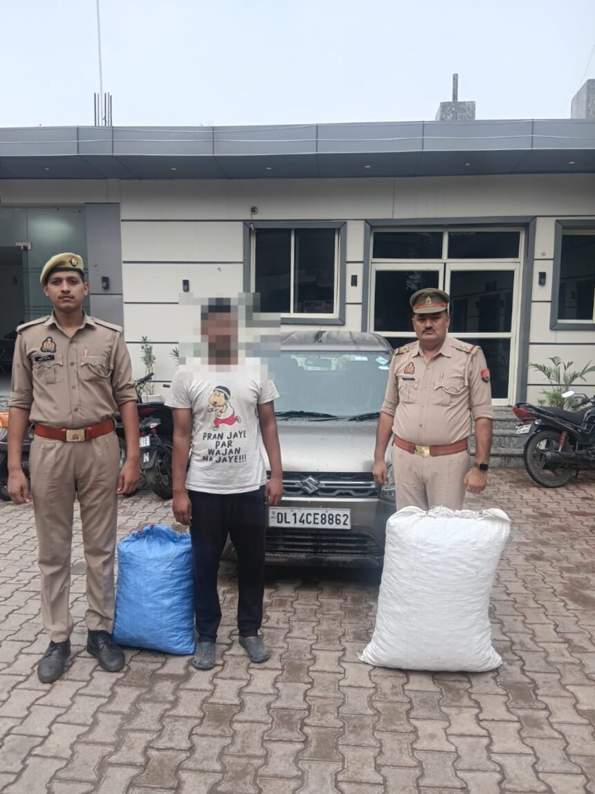 Shalimar Garden Police Arrest Doda Poppy Smuggler, Recover 15 Kilograms of Narcotics and a Car IMAGE CREDIT TO पुलिस