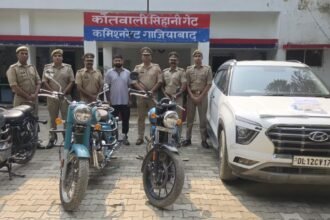 Cunning Vehicle Thief Arrested at Meerut Tiraha; Four Vehicles Recovered, Including a Stolen Creta IMAGE CREDIT TO पुलिस