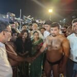 Grand Wrestling Event Held at Shri Durga Temple Fair; Thrilling Match Ends in a Draw. IMAGE CREDIT TO रिपोर्टर