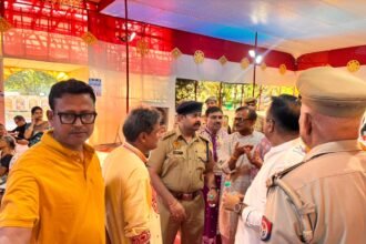 Festive Security: Inspection of Ramlila Grounds and Puja Pandals — IMAGE CREDIT TO फायर डिपार्मेंट