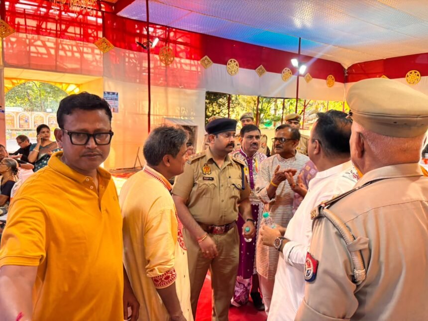 Festive Security: Inspection of Ramlila Grounds and Puja Pandals — IMAGE CREDIT TO फायर डिपार्मेंट