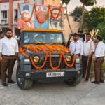 RSS Holds Path Sanchalan in Shamli on Vijayadashami; Volunteers Welcomed with a Shower of Flowers. IMAGE CREDIT TO रिपोर्टर