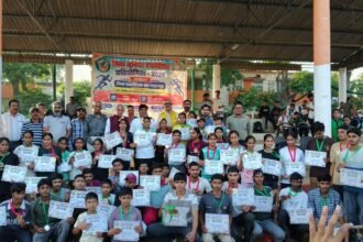 13 Young Athletes from Saharanpur Set to Showcase Their Talent in Hyderabad; Team Ready for the National Competition. IMAGE CREDIT TO रिपोर्टर
