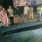 Road Construction Begins from Jaji Chowk to the Roadways Bus Stand; Indira Singh Visits the Site at Night to Inspect Quality. IMAGE CREDIT TO नगर पालिका