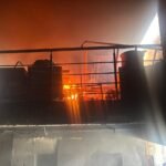 Ghaziabad: Massive Fire Breaks Out at Banana Tree Hotel in Sahibabad; Fire Brigade Rescues 18 People Safely. IMAGE CREDIT TO फायर ब्रिगेड