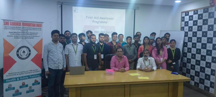 Employees Made Aware of Factory Safety; Training Programme Concludes at Pravek Kalp. IMAGE CREDIT TO गुरुकुल फाउंडेशन