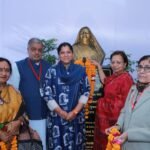 Founder’s Statue Unveiled at Ginni Devi Modi Girls PG College; Annual Magazine ‘Vatayan’ Also Released. IMAGE CREDIT TO रिपोर्टर