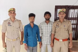 Kotwali Nagar Police Crack Down on Illegal and Unlawful Activities, Arrest Two Accused. IMAGE CREDIT TO पुलिस