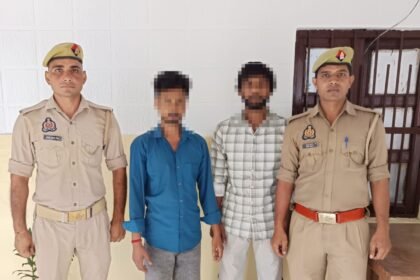 Kotwali Nagar Police Crack Down on Illegal and Unlawful Activities, Arrest Two Accused. IMAGE CREDIT TO पुलिस