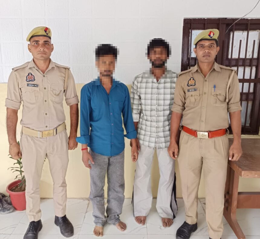 Kotwali Nagar Police Crack Down on Illegal and Unlawful Activities, Arrest Two Accused. IMAGE CREDIT TO पुलिस