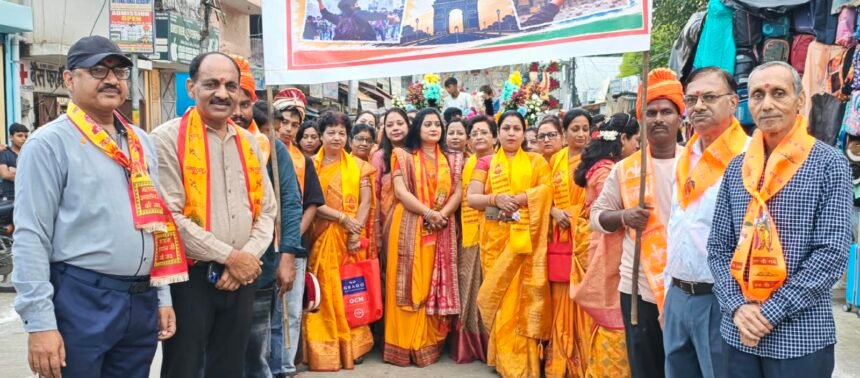 Grand Procession Held on Maharaja Agrasen Jayanti, Nagina Resonates with Slogans of Praise and Celebration. IMAGE CREDIT TO रिपोर्टर
